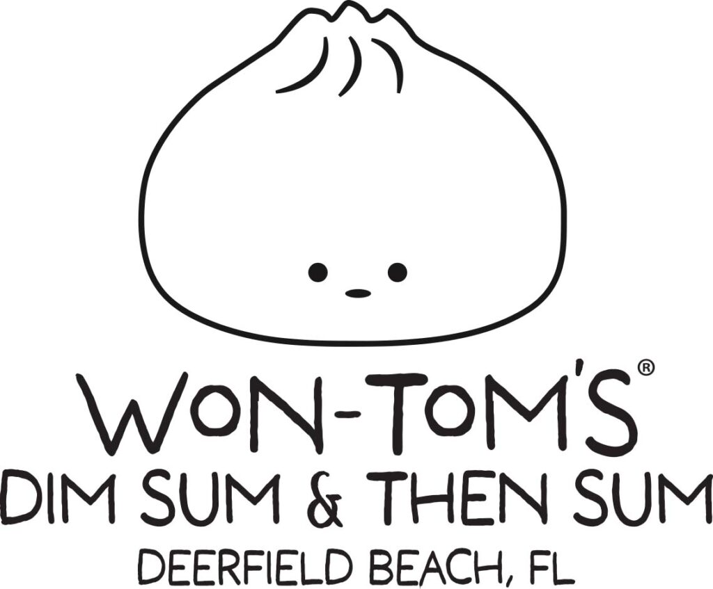 Won-Tom's restaurant logo - From dim sum and then sum to innovative crasian (Caribbean-Asian) fusion dishes